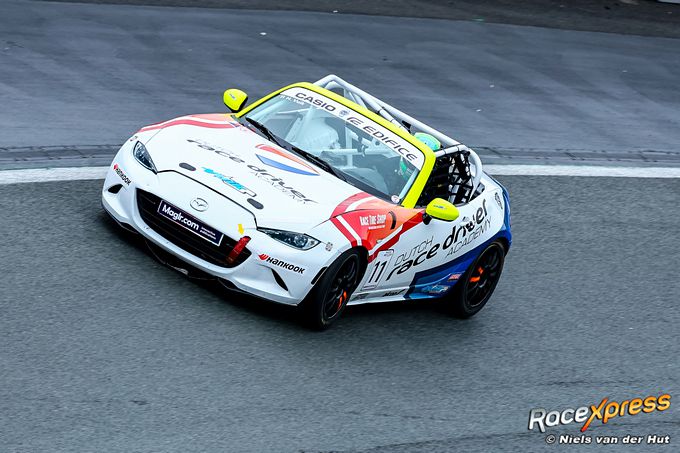 Henk Vuik door de kombocht op het F1 Circuit van Zandvoort