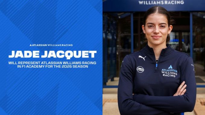 Jade Jacquet rijdt voor Atlassian Williams Racing in de F1 Academy