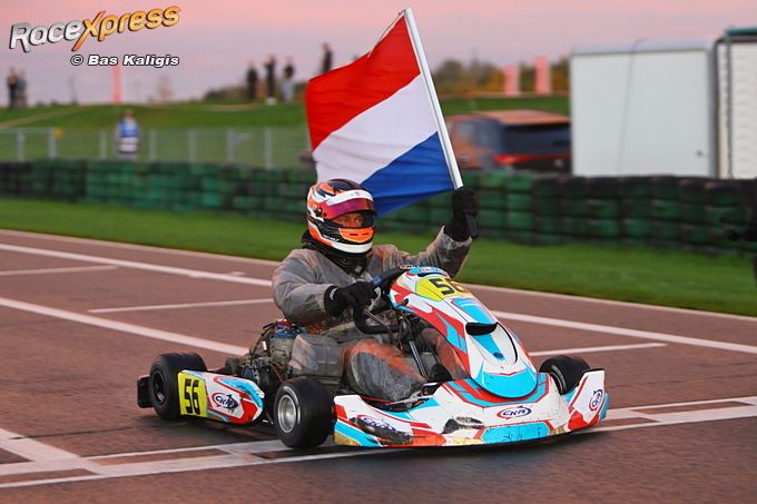 Dannie ten Holt huldiging kampioen karting NXT Dutch Open schakelklasse KZ